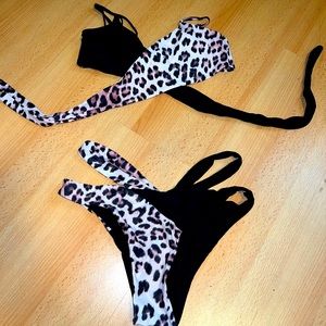 SHEIN leopard bikini